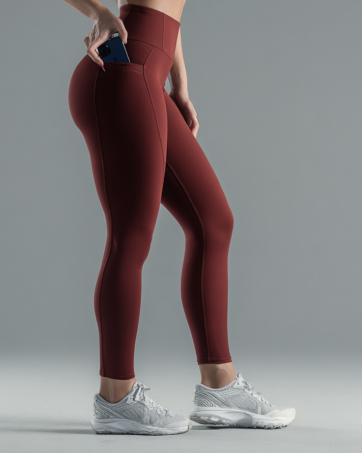 WURCQ Essential High-Waist Leggings — Dark Vine