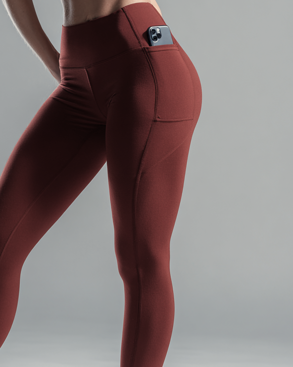 WURCQ Essential High-Waist Leggings — Dark Vine